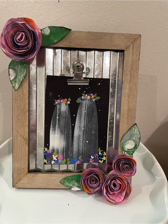 Hand Crafted Other - Garden Spirits framed Art